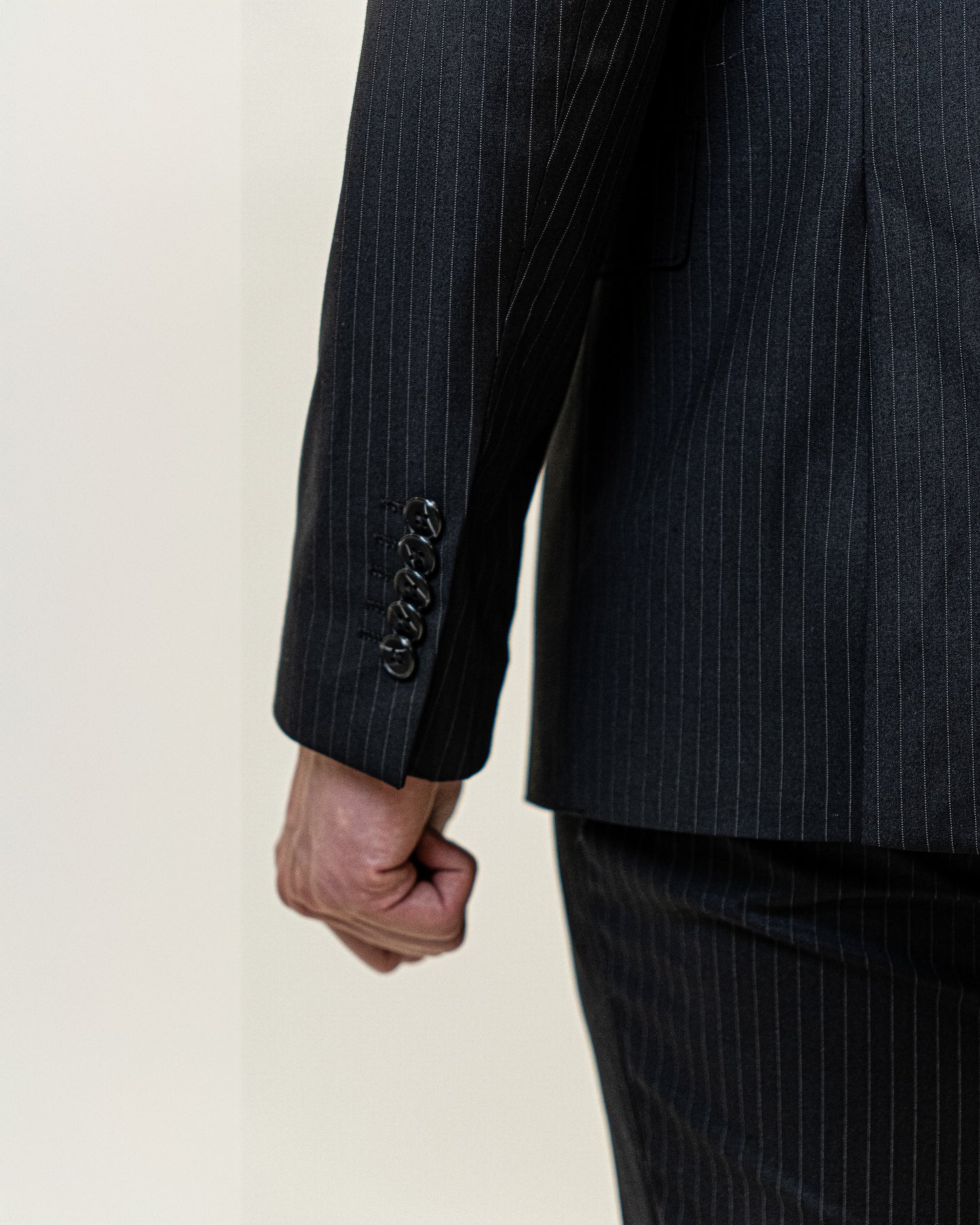 The Executive Black - Pinstriped