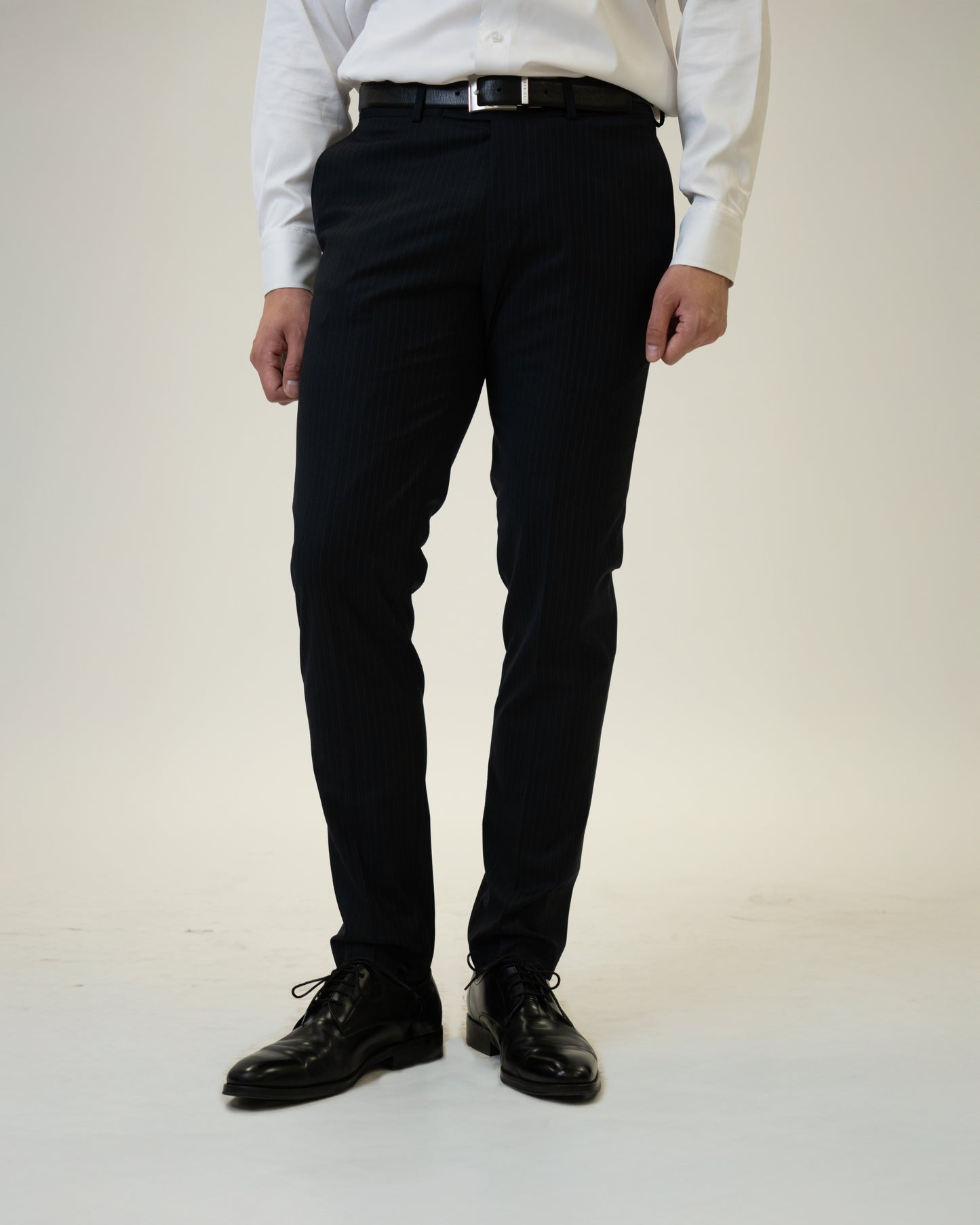 The Executive Navy Blue - Pinstriped